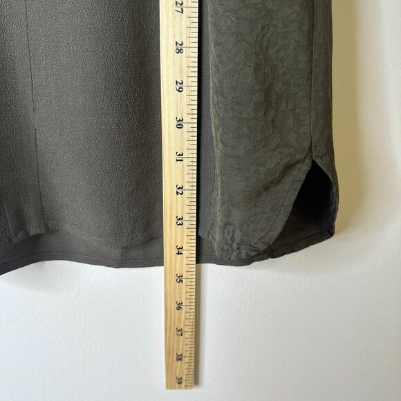 Comptoir Des Cotonniers Shirt Dress Women 6 Brown Mixed Media Corpcore Twee NWOT - Picture 6 of 11